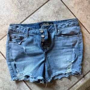 Indigo Rein Light Blue Distressed Jean Shorts